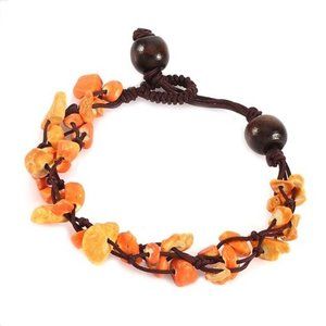 Natural Gem Stone Irregular Gravel Quartz Beads Bracelet Rope